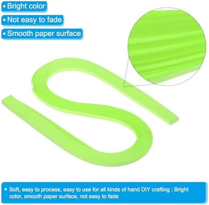 PATIKIL 120pcs Quilling Strips Paper 3/16"(5.2mm) 21"(54cm) Origami Paper Quilling Strip for Art DIY Hand Craft Christmas, Lawn Green - Image 3