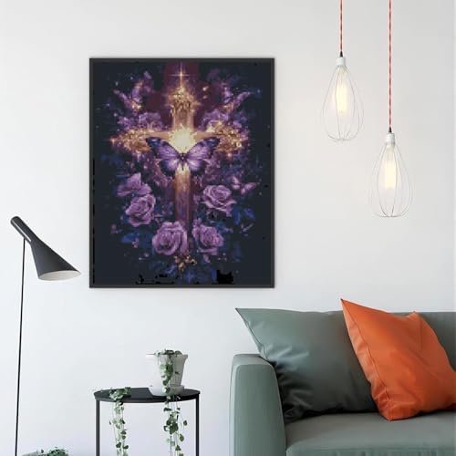 Religious Stamped Cross Stitch Kits - Cross Stitch Kits for Beginners，Adults Needlepoint Cross-Stitch Patterns Dimensions Needlecrafts Embroidery Kits Arts and Crafts 11.8x15.7 Inches - Image 6