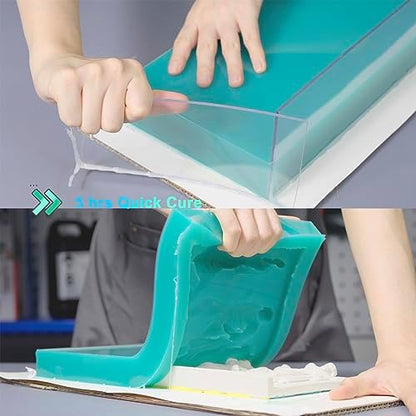 BBDINO Platinum Liquid Silicone Mold Making Kit 8A Jade Green 2 Gallons - Image 5