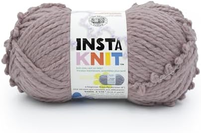 Lion Brand Yarn InstaKnit Beginner Yarn for Knitting, Milk with Tea, 1 Pack by LionBrandYarn