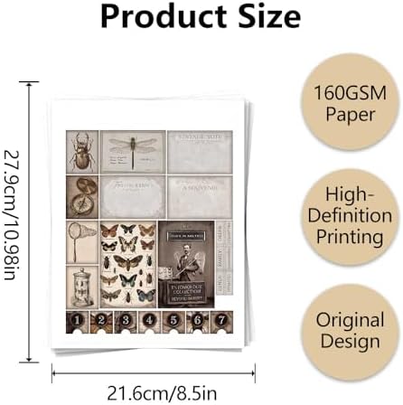 XINPOCUT Stuck in Neutral Folio Junk Journal Kit,Folio Booklet Craft Kit, Junk Journal Kit, Scrapbooking Supplies, Journaling Decor, Mini Folio Writer Folder Project, Arts & Crafts Gifts - Image 3