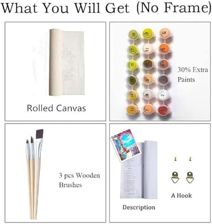 ZRIZQ Paint by Numbers Kit for Adults Beginner,Flowers Home,16x20 - Image 4
