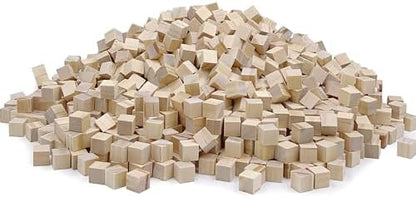 1cm Wood Blocks for Crafts, 500Pcs Unfinished Wood Cubes, Natural Pine Small Wood Square Blocks, Wooden Cubes for Arts Crafts and DIY Projects ﻿ by SIWUCHYE