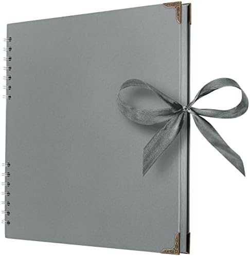 Bstorify Square Scrapbook Photo Albums 80 Pages (11 x 11 Inch) Grey by Bstorify