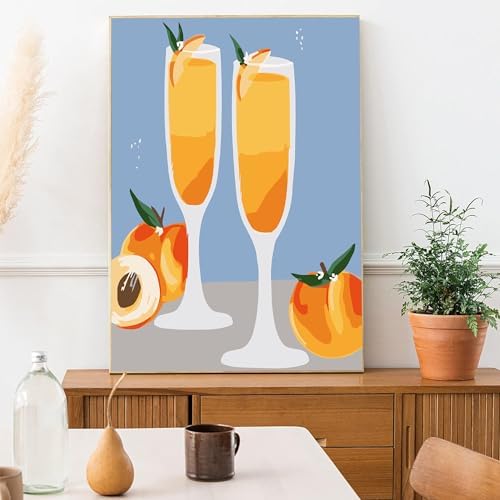 CasaWeave 6 Pack Paint by Numbers Kit for Adults Beginners,DIY Acrylic Paint by Number Kits On Canvas Without Frame,Cocktail Adult Paint by Number for Home Wall Decor 7.8x11.8inch - Image 6