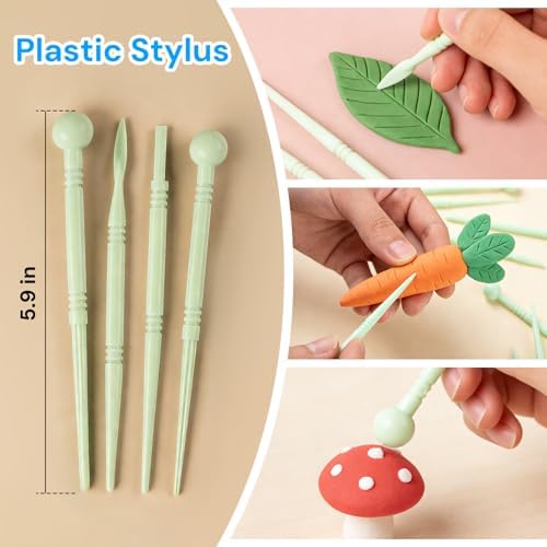 Acantha 27PCS Double-Ended Clay Tools Set, Colorful Sculpting Tools for Pottery, Polymer & Air Dry Clay, Ceramic Modeling Kit for Adults Kids Beginners - Image 7