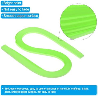 PATIKIL 360pcs Quilling Strips Paper 3/16"(5mm) 21"(54cm) Origami Paper Quilling Strip for Art DIY Hand Craft Christmas, Grass Green - Image 3