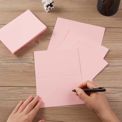 50 Pack Blank Folded Cardstock Cards, Pink, 4x6 - Image 5