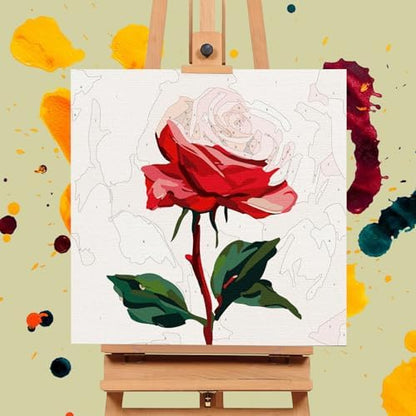 Offito Framed Paint by Numbers Kit for Adults Beginners, Rose Flowers - Image 4