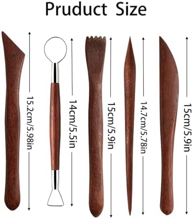 Pottery Tools Kit 19-Piece Pottery & Carving Tool Set – DIY Craft Kit for Beginners - Image 2
