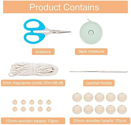 ORIGACH 3 Sets DIY Macrame Angel Kit, Boho Macrame Angel Wall Hanging Ornament, Macrame DIY Kit Tutorial for Adults - Image 3
