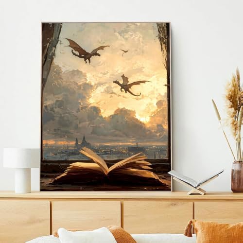 Dragon Paint by Numbers Kit for Adults Beginner, Magic Academy Paint by Numbers for Adult, Acrylic Paint by Number Kits Suitable for Home Wall Art Decor Gifts 16x20 Inch - Image 6