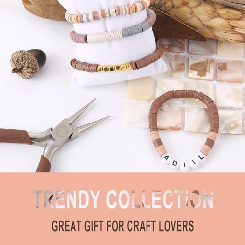 ADIIL 7200pcs Clay Beads Bracelet Making Kit, 6mm Polymer Heishi Beads for Jewelry Making, Friendship Bracelet Kit Birthday Gift for Adults Neutral - Image 7