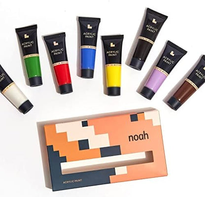 noah Pottery Kit for Beginners - Set Includes Air Dry Clay, Clay Tools and Acrylic Paints - Crafts for Adults (White Clay/Primary Paint) - Image 4