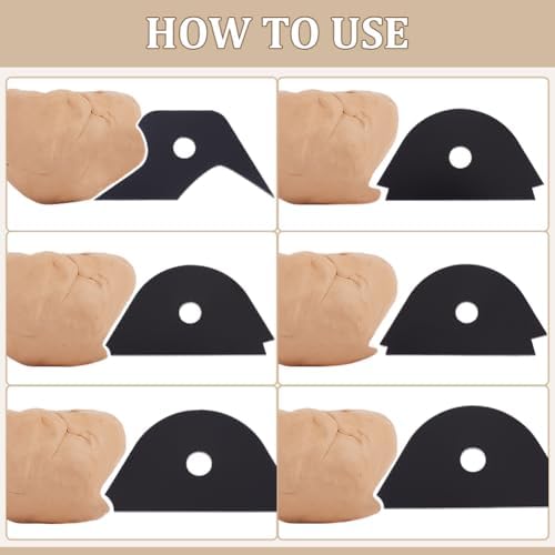 BENECREAT 6Pcs 6 Styles Acrylic Pottery Foot Shaper Tools, Black Ceramics Trimming Textured Art Tools for Molding, Shaping, Smoothing, Trimming - Image 5