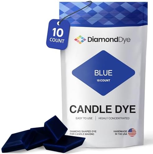 Blue Candle Dye Chips, Soy & Paraffin Candle Making, 10 Pack by Reddig-globyDiamondDye