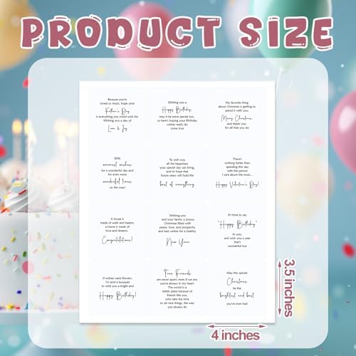 Watersay 240 Pcs Holiday Card Making Stickers, Sentiments for Card Making - Image 2