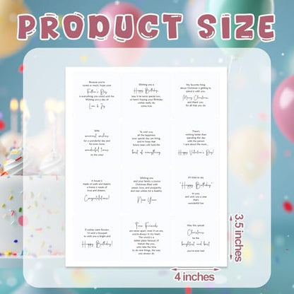 Watersay 240 Pcs Holiday Card Making Stickers, Sentiments for Card Making - Image 2