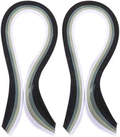 PATIKIL 390 x 7mm Rainbow Quilling Strips Paper,200 Pcs Origami Paper Quilling Strip for Art DIY Hand Craft Christmas, Gradient Gray by PATIKIL