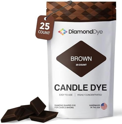Brown Candle Dye Chips, Soy & Paraffin Candle Making, 25 Pack by Reddig-globyDiamondDye