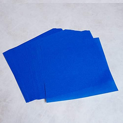 [Taro's Origami Studio] Standard 6 Inch One Sided Single Colors (Blue) 50 Sheets (All Same Color) Square Easy Fold Premium Japanese Paper for Beginner - Image 3