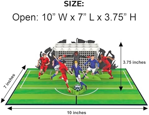 iGifts And Cards Soccer Stadium 3D Pop-Up Card Player Coach Birthday 5"x7" - Image 3