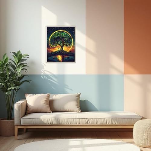Banket Paint by Numbers Kit for Adults Beginner DIY Oil Painting Kits for Adults Tree of Life Easy Adult Paint by Number Kits on Canvas Color by Numbers for Gifts Home Wall Decor 16x20 Inch - Image 5