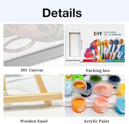 HeeBenor Framed Paint by Numbers Kit for Adults, Black Women, 8x12 Inch - Image 4