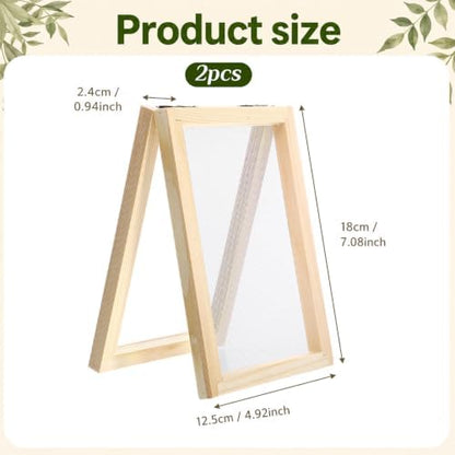 Paper Making Screen A6 Size Natural Wooden Paper Making Frame 5x7 inch - Image 2