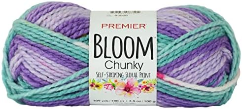 Premier Yarns Bloom Chunky, Hydrangea, Bulky Weight, 3.5 oz, 109 Yards by Premier