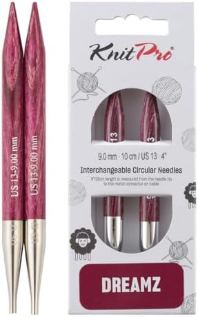 KnitPro Dreamz Interchangeable Circular Needles 4" (10cm) | US Size 13 (9mm) by KnitPro