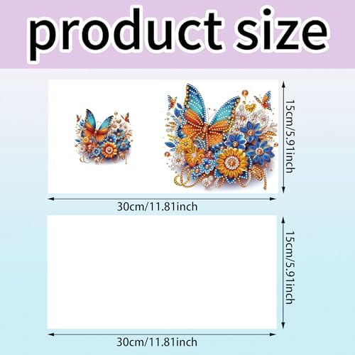 MaiYiYi 6 Packs DIY Butterfly Diamond Art Greeting Cards Kit - Image 2