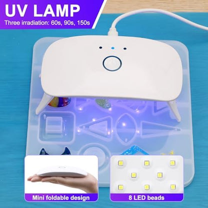 KISREL UV Resin Kit with Light, 200g Hard Type Clear UV Resin and UV Light - Image 3