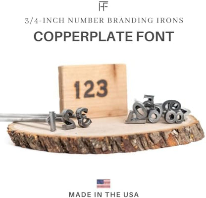 3/4" Number Mini Steel Branding Irons Kit for Hats, Wood Burning, DIY Beginner Adult Crafts Bullet Points - Image 2