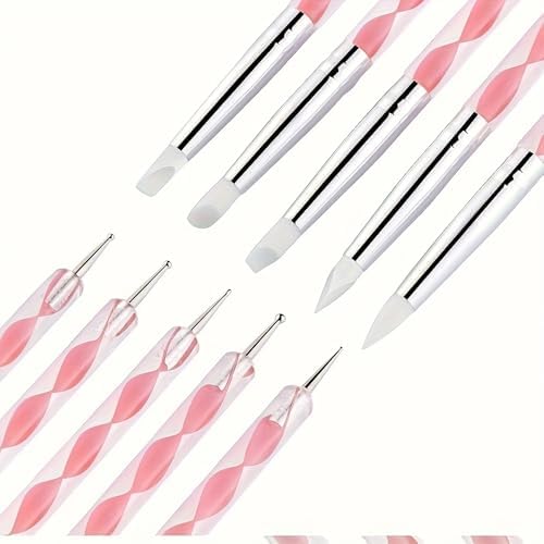 19 PCS Clay Sculpting Tools Set, Pink Air Dry Clay Tool, Polymer Clay Tool Kit, Dotting Tools, Dot Painting Tools, Clay Pottery Carving Tools for DIY Crafts Embossing Modeling - Image 7