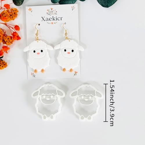 Xaekicr Cute Sheep Polymer Clay Cutters Set – Animal Clay Earring Cutters for Polymer Clay Jewelry Making – Clay Tools & Molds for DIY Crafts - Image 3