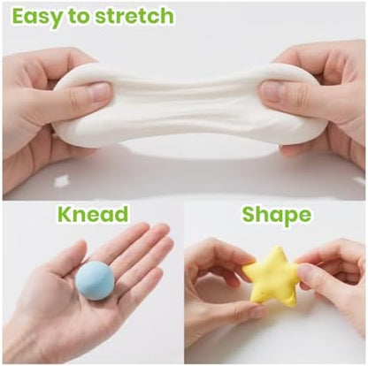 Lywex DIY Clay Magnet Kit, Air Dry Clay for Kids, Ultra Light & Soft, Safe & Non-Toxic, Fridge Magnets Making Kit with Shells, Pearls, Art Craft Gifts for Boys Girls - Image 3