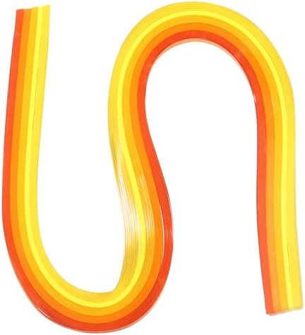 PATIKIL 540 x 10mm Rainbow Quilling Strips Paper Gradient Yellow 120 Pcs by PATIKIL