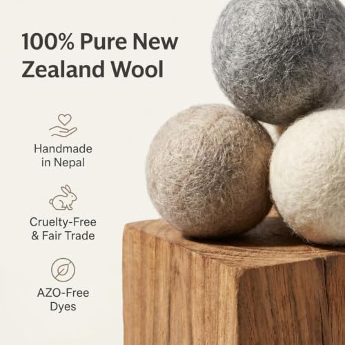 Glaciart One Felt Wool Balls, Felt Pom Poms (40 Pieces) 2.5 Centimeter - 1 Inch, Handmade Felted Neutral Colors - Bulk Small Puff for Felting and Garland - Image 5
