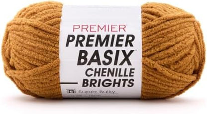 Premier Yarns Basix Chenille Brights, Curry, Super Bulky Weight, 5.3 oz by Premier