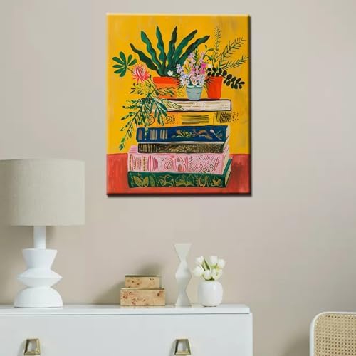 Book Paint by Numbers Kits for Adult Beginners,Boho Paint by Numbers Vintage Digital Oil Painting Kits on Canvas with Brushes and Acrylic Pigment Paintwork Without Framed 16''W x 20''H - Image 4