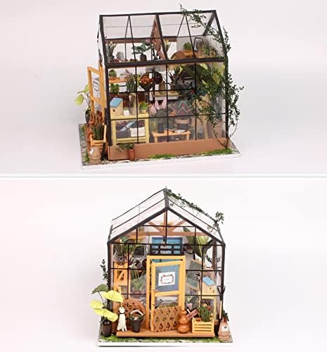 DIY Miniature House Kit, Mini House Building Kit, DIY Book Nook Kit, Tiny Model House for Adults to Build, Beginner 3D Wooden Book Nook, for Family Friends (Garden-A) - Image 2