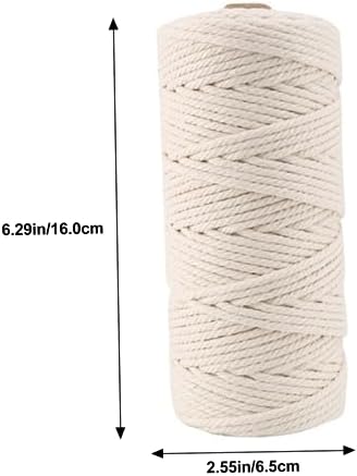 OUNONA 1 Set DIY Macrame Tapestry Kit Complete for Adults Includes Rope Beads Rings for Wall Art Decoration Crafting Fun for Beginners Enthusiasts - Image 2