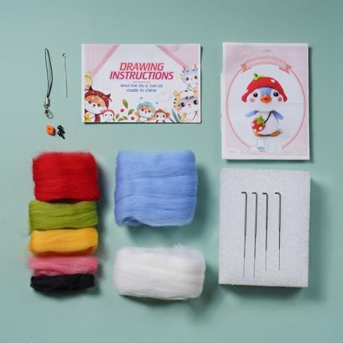 Wizardi Beginner Needle Felting Kit for Adults - Duckling. Bird Felting Kit 6.5x4.3x4cm. Felting Tools. Wool Felting Supplies. Felt Crafts. Wool Felt. F07N8-W67 - Image 2