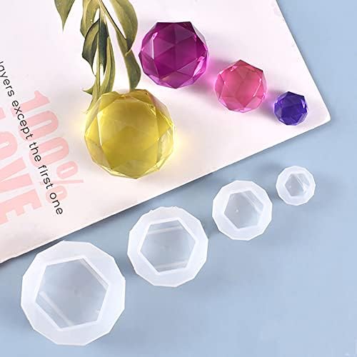 6 PCS 3D Diamond Gem Silicone Molds - Clear Diamond Molds for Making Clay, Resin, Epoxy Crafting Projects - Image 2