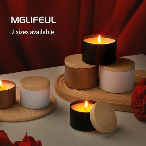 MGLIFEUL 4oz Candle Tins Jars Cans with Lids and Wax Wick for Making Candle - Image 3