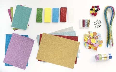 folia 937 Creative Box Glitter Mix, Over 900 Pieces, Glittery, Colourful Material Mix for Imaginative and Creative Crafts, Decorating and Decorating - Image 2