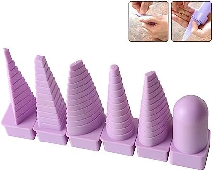 QMQJIA Pack of 6pcs Paper Quilling Tower DIY Handmade Shaping Tool Paper Wire Tower 6 Shapes Available Jewelry Making Tool Adult and Children Friendly - Image 2