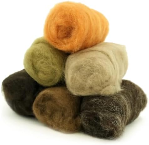 Woolbuddy Corriedale Wool Roving Kit for Needle Felting (Brown) 20g Each - Image 6