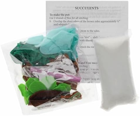 Essentials By Leisure Arts Felt Kit Mini Maker Succulent Green 2 Pc Needle Felt Kit with Supplies Included to Create Adorable Succulents! Perfect Felting Kits for Beginners Adult Craft - Image 6